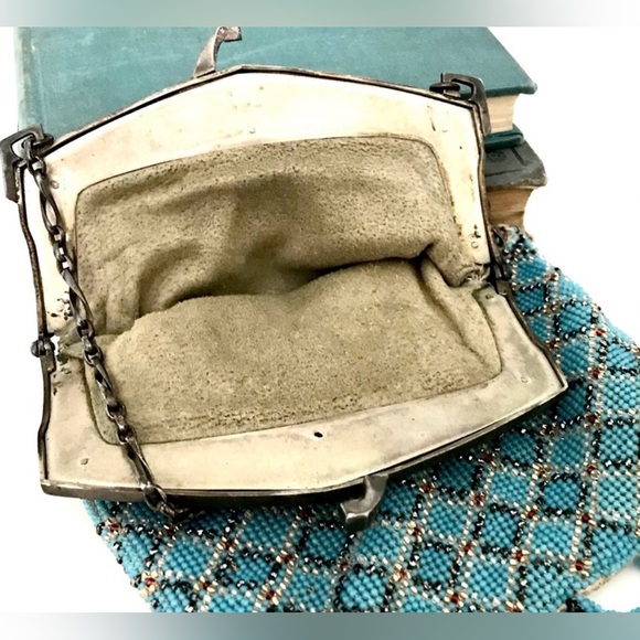 1920’s Art Deco 800 Silver Beaded Evening Bag Hallmarked Wilhelm Binder German - Picture 3 of 5